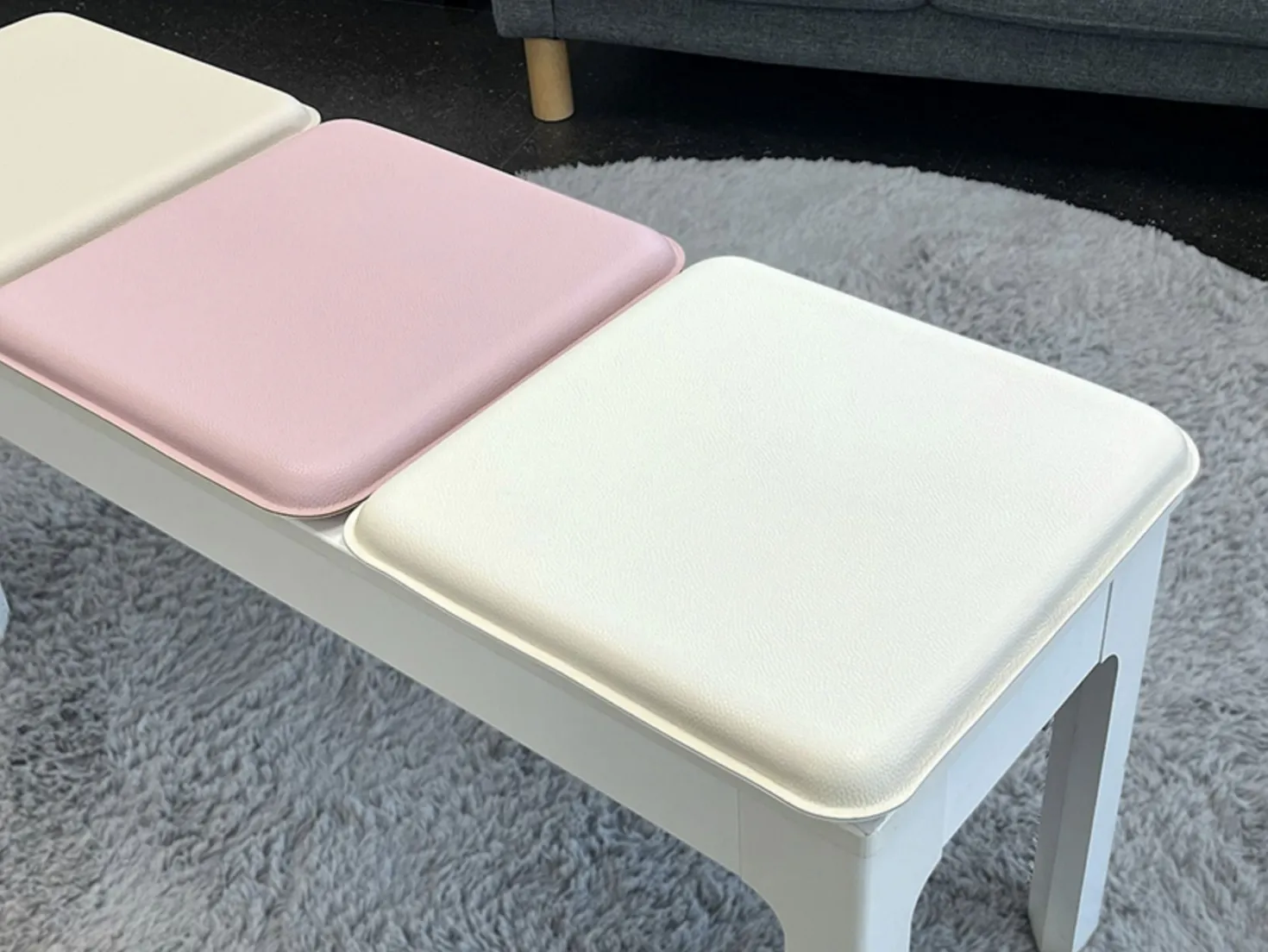 Square Vegan Leather Sitting Cushion