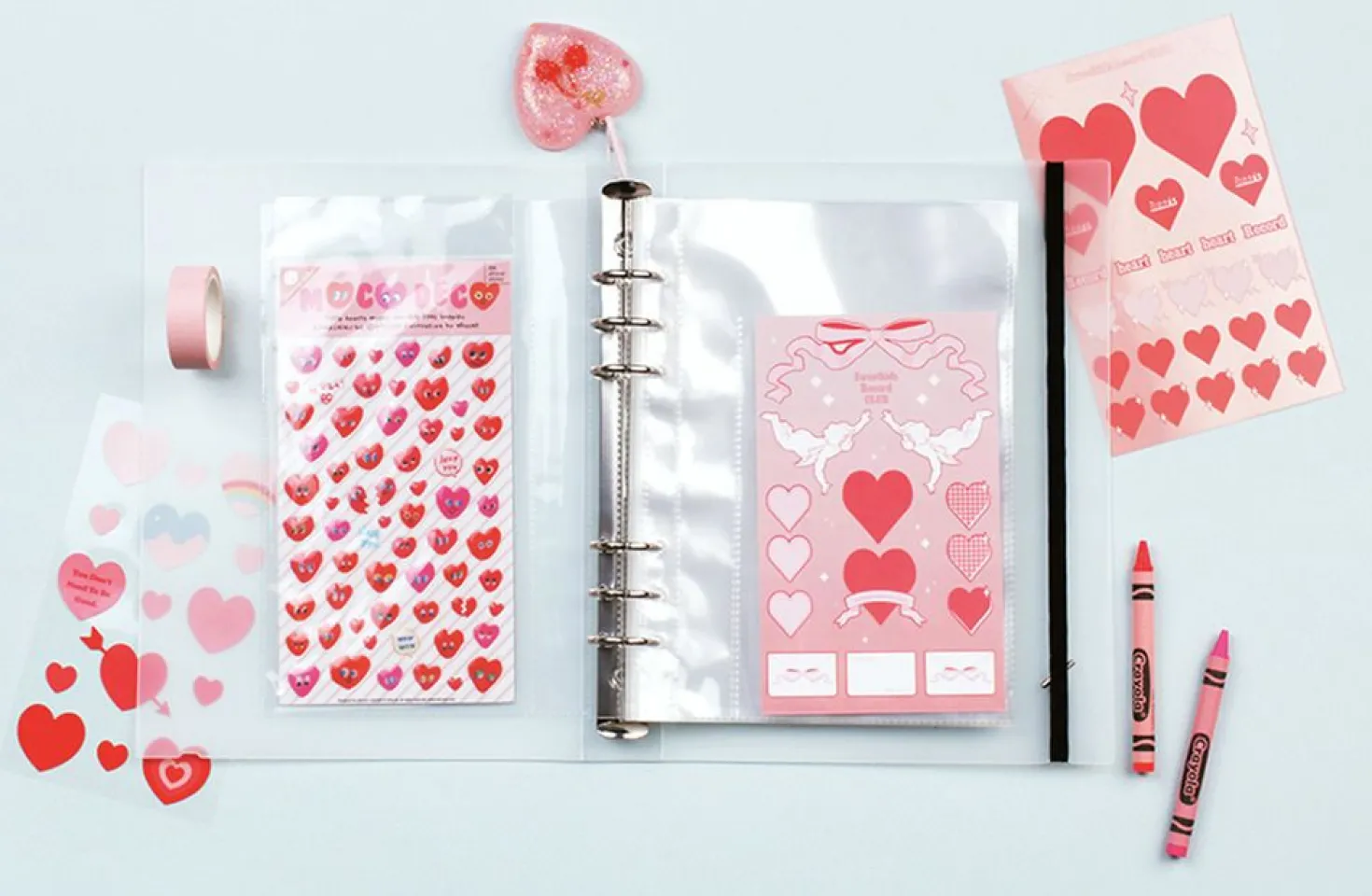Sticker 6 Ring A5 Binder + Pocket Set