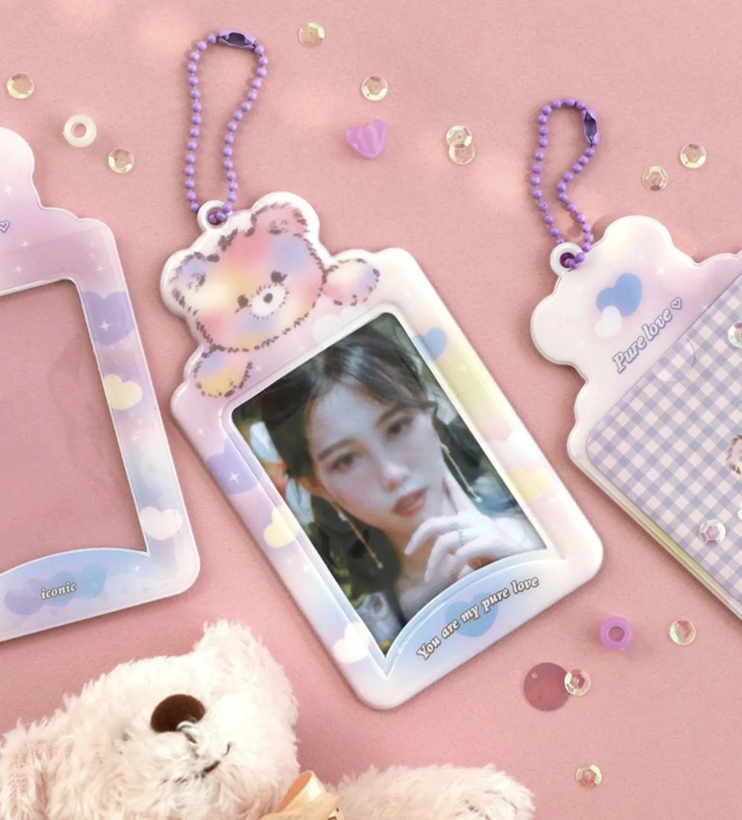Sugar Photo Holder Ball Chain