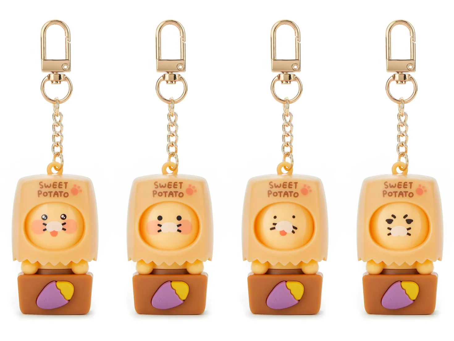Sweet Potato Choonsik Switchable Emoji Key Ring