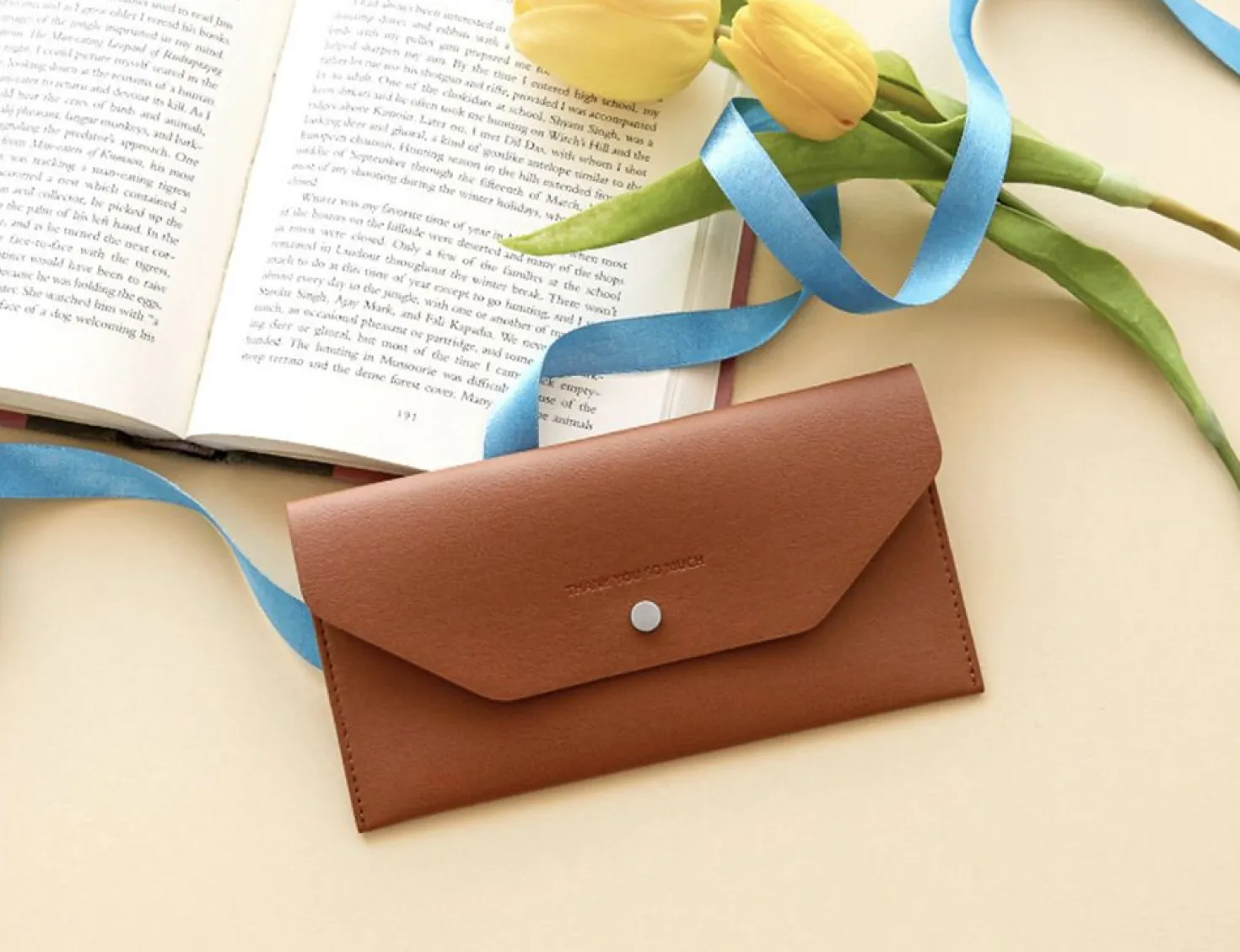 Thank You Vegan Leather Slim Pouch