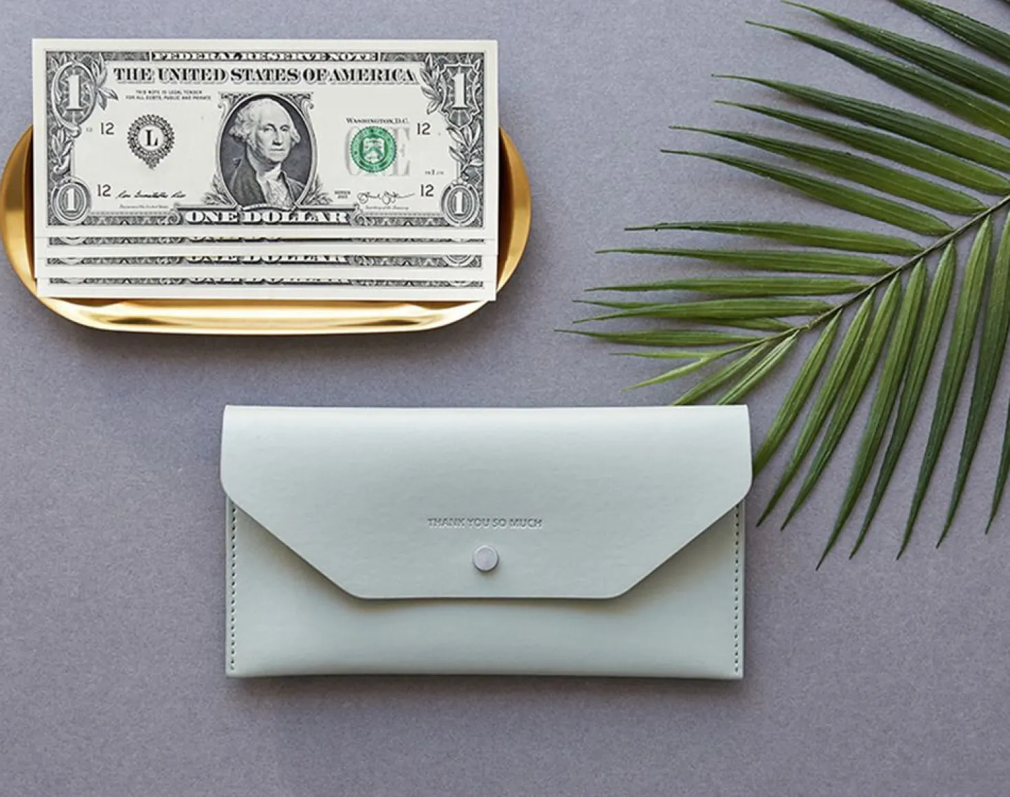 Thank You Vegan Leather Slim Pouch