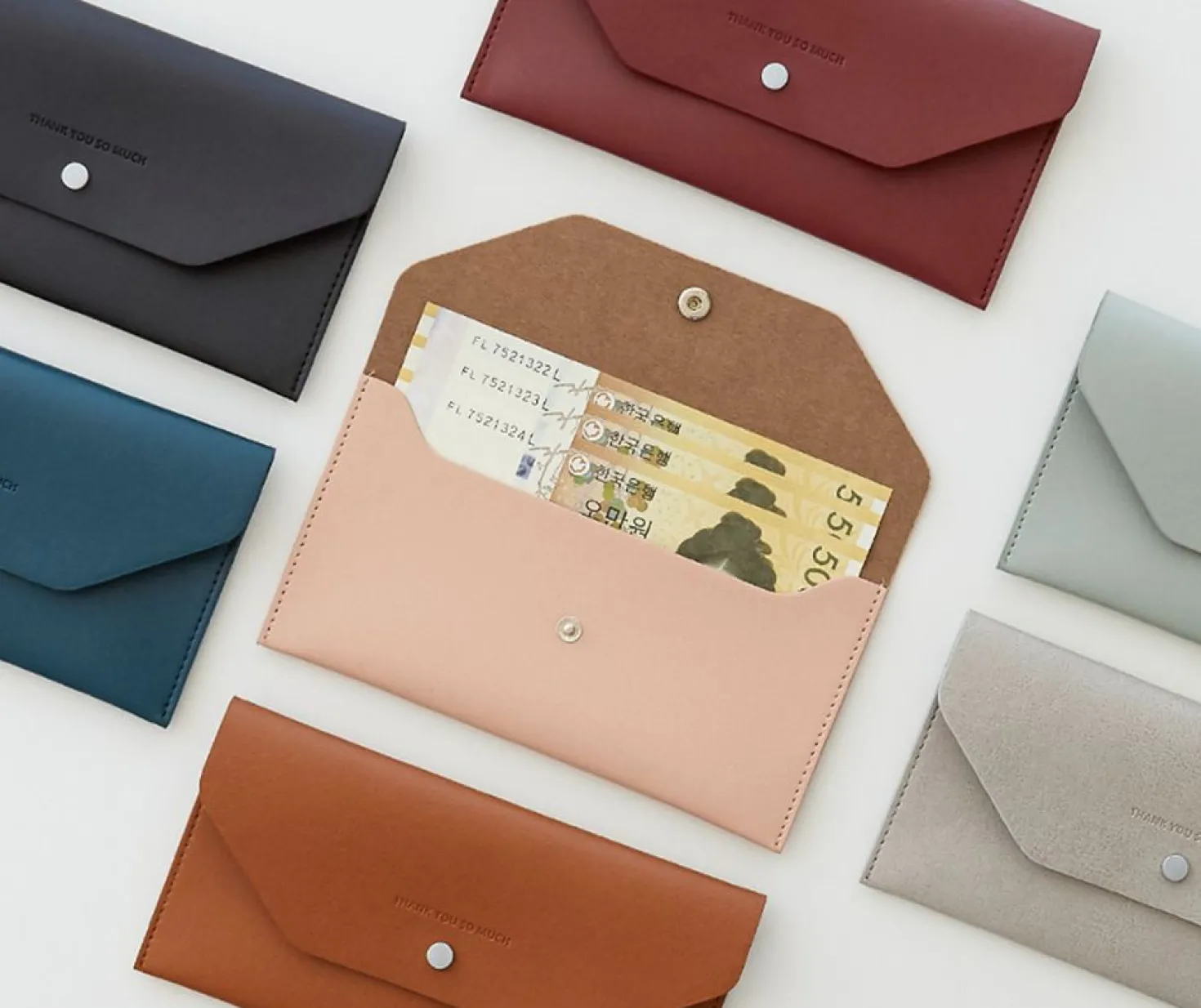 Thank You Vegan Leather Slim Pouch