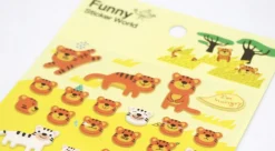 Tiger Emoji Puffy Sticker