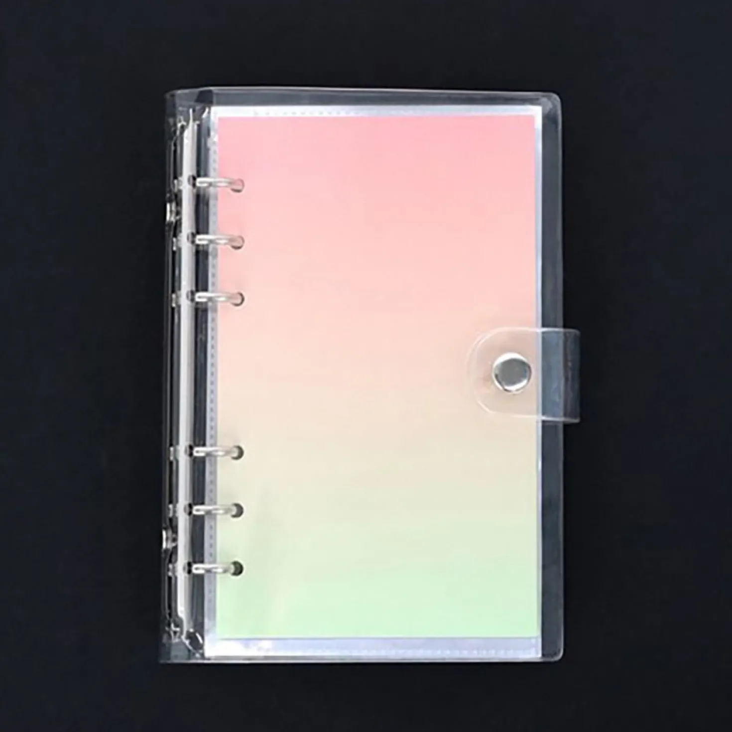 Transparent 6 Ring A6 PVC Binder