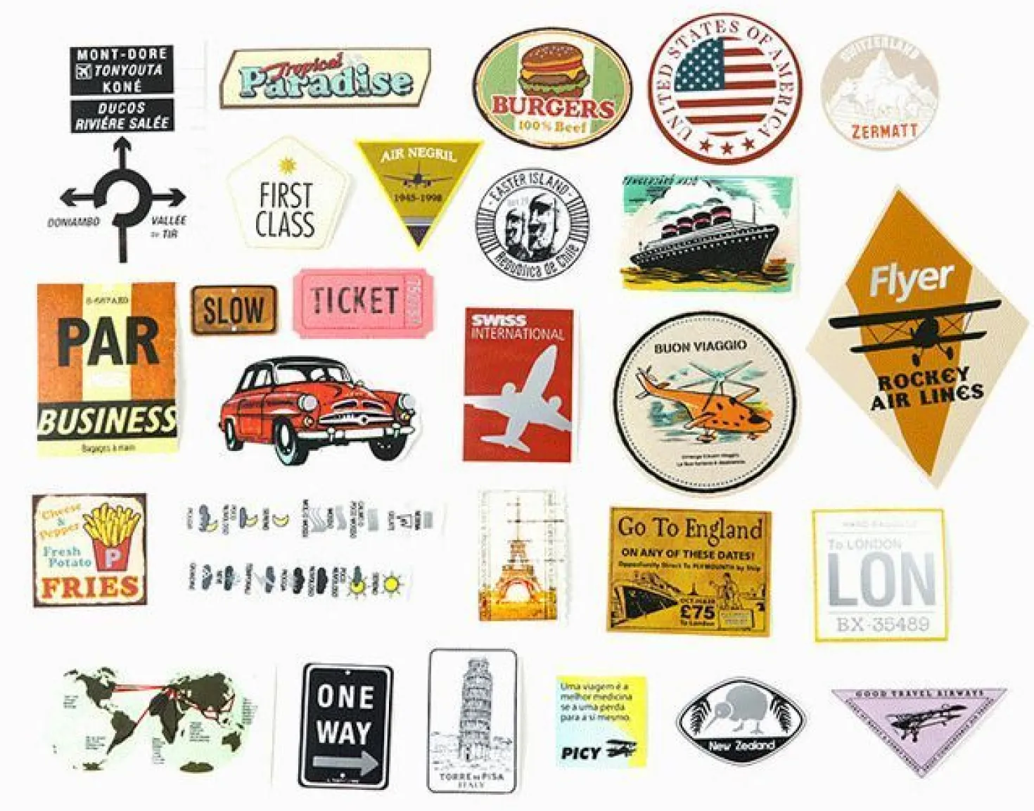 Travel Sticker Set