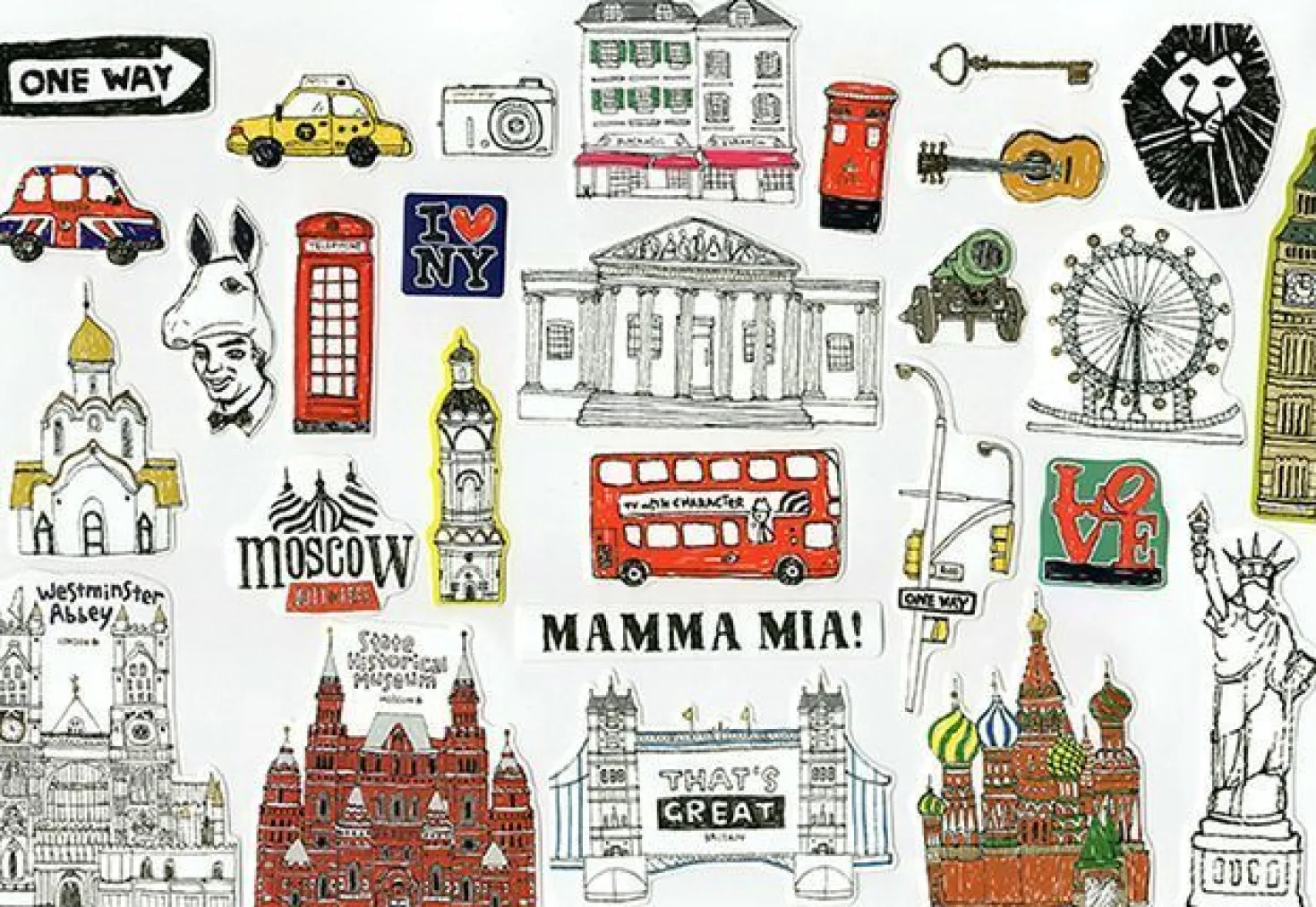 Travel Sticker Set