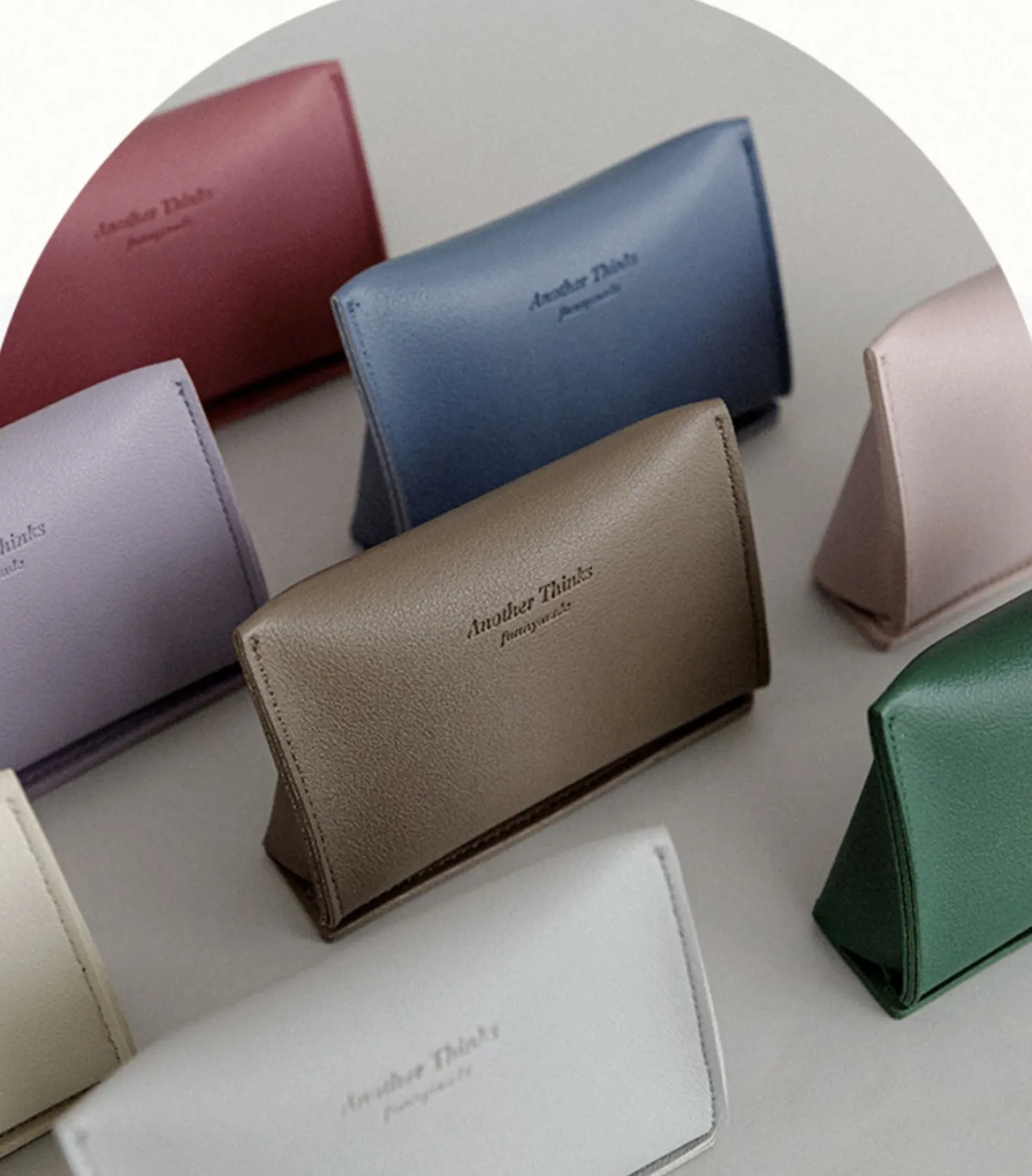 Triangle Leather Card Case