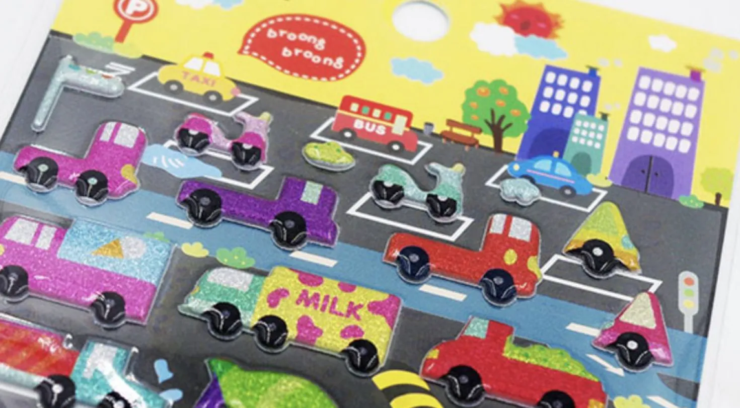 Types of Vehicles Puffy Sticker