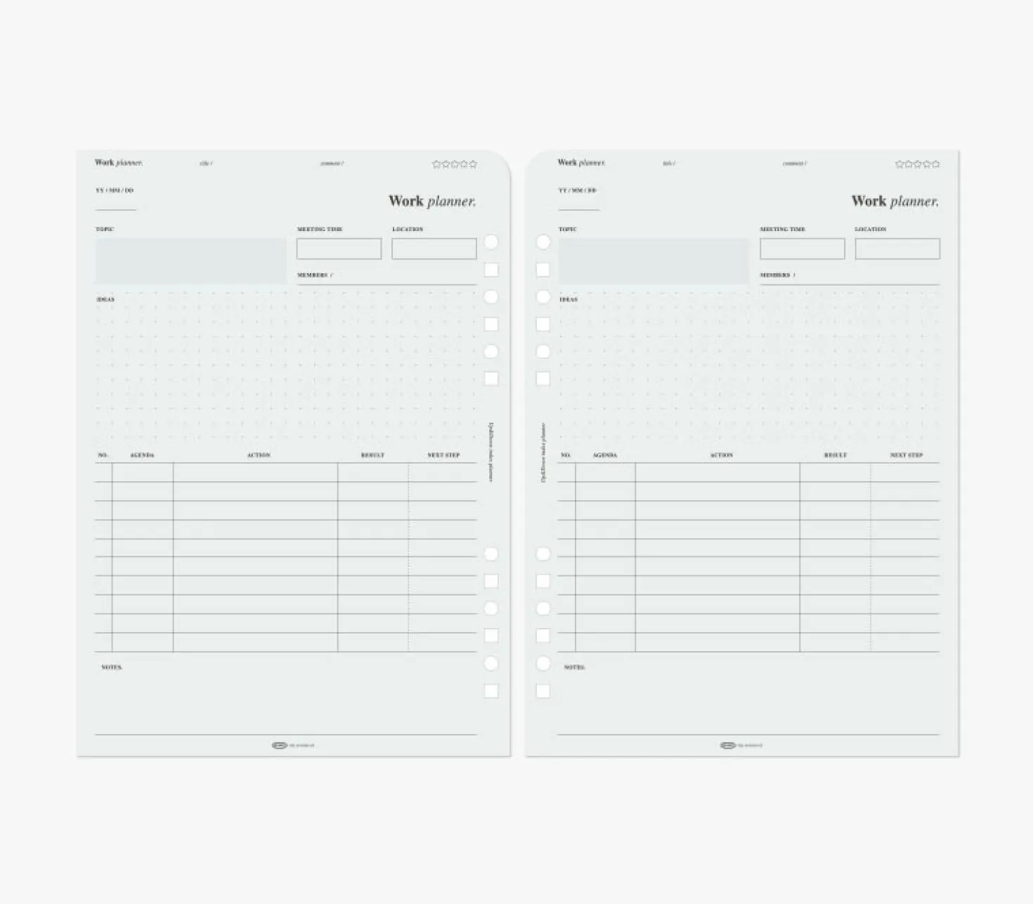 Up&Down Index 6 Ring A5 Planner Refill