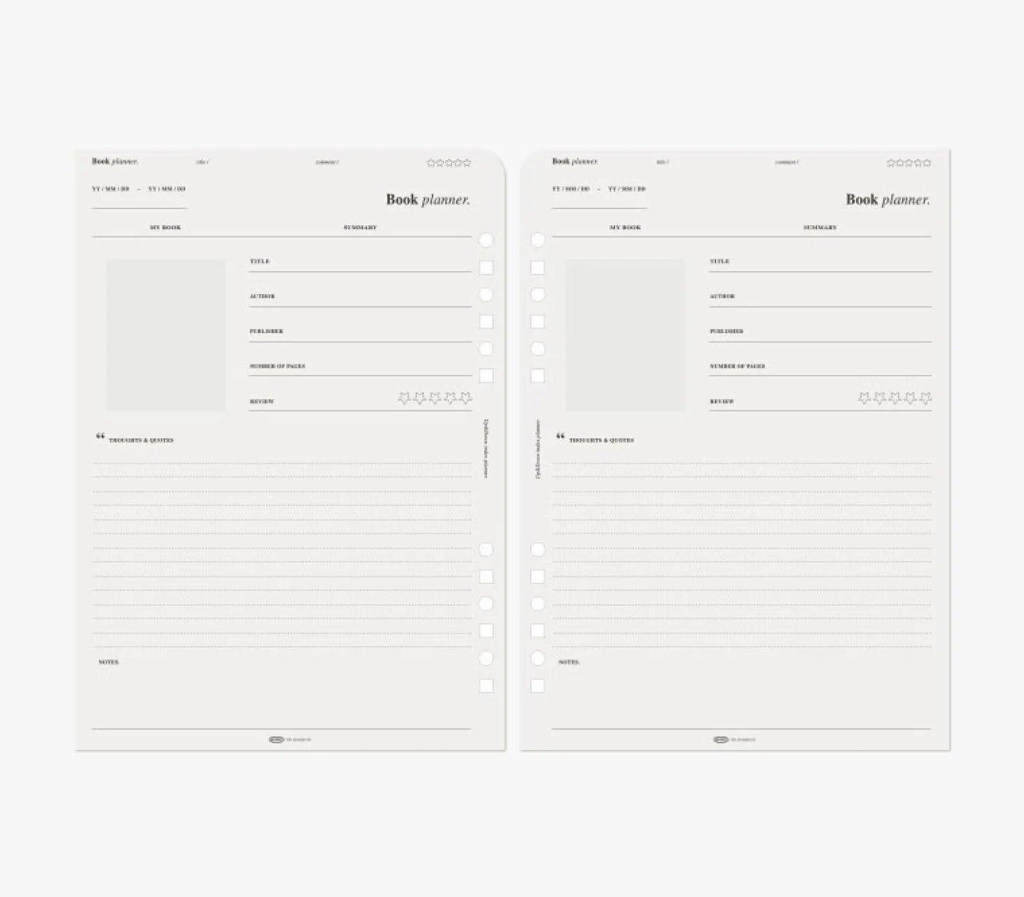 Up&Down Index 6 Ring A5 Planner Refill