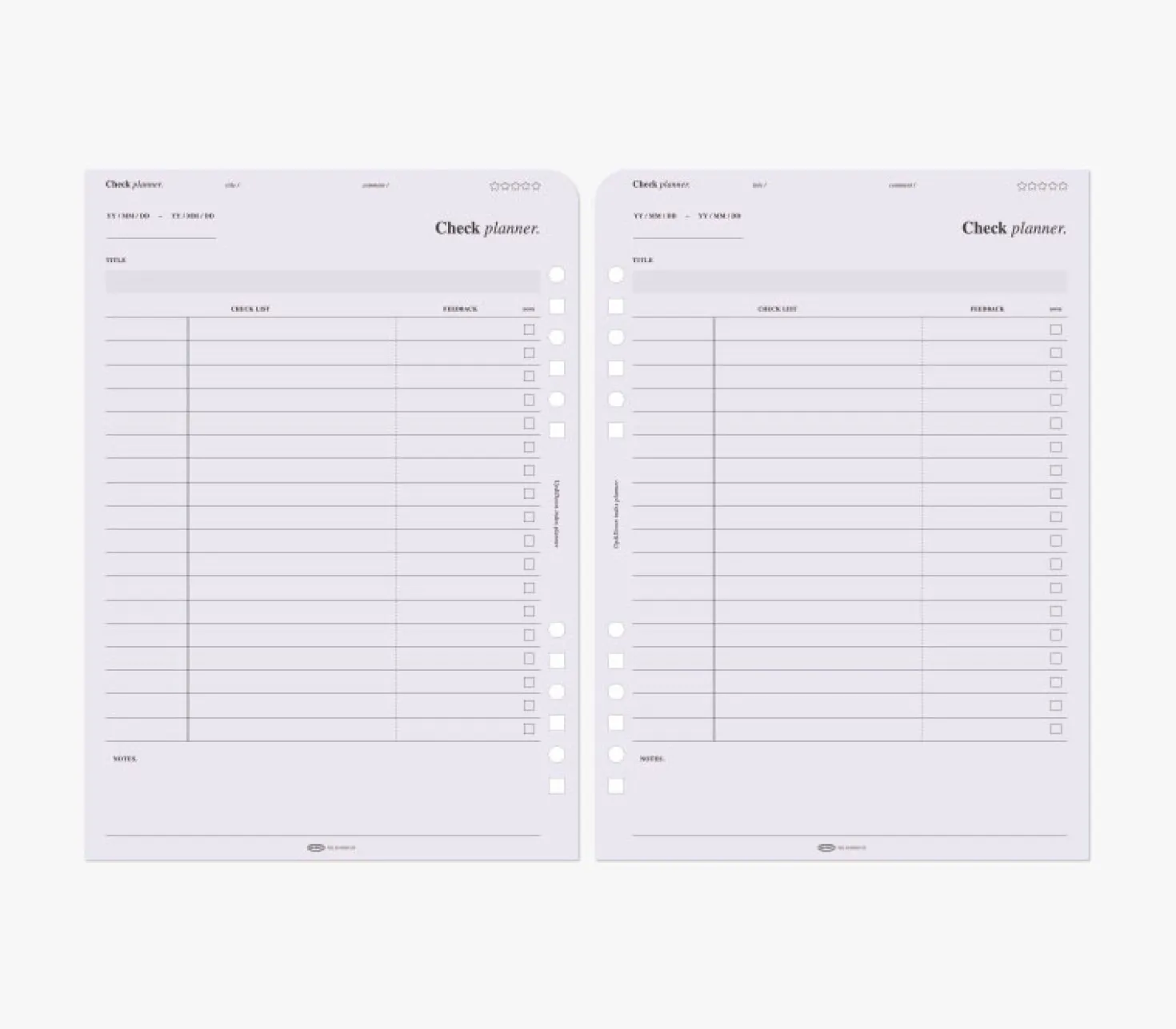 Up&Down Index 6 Ring A5 Planner Refill