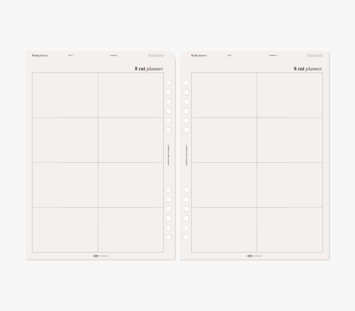 Up&Down Index 6 Ring A5 Planner Refill
