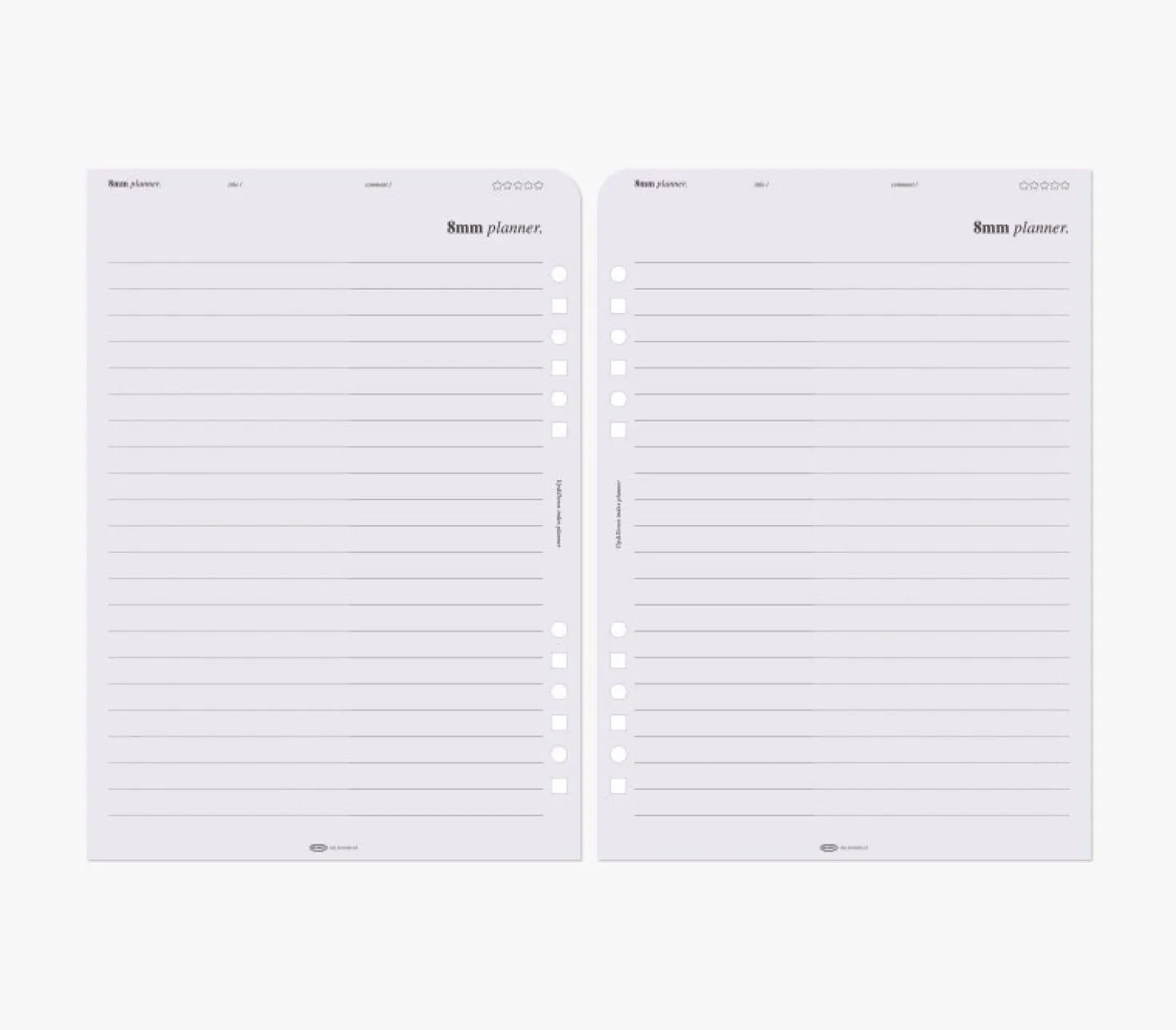 Up&Down Index 6 Ring A5 Planner Refill