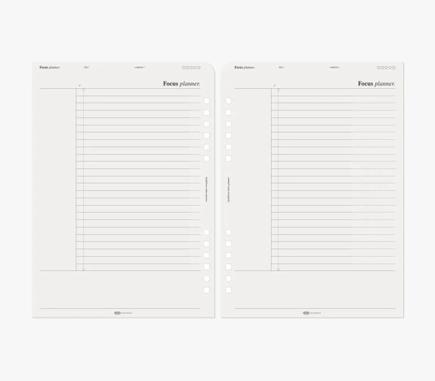Up&Down Index 6 Ring A5 Planner Refill