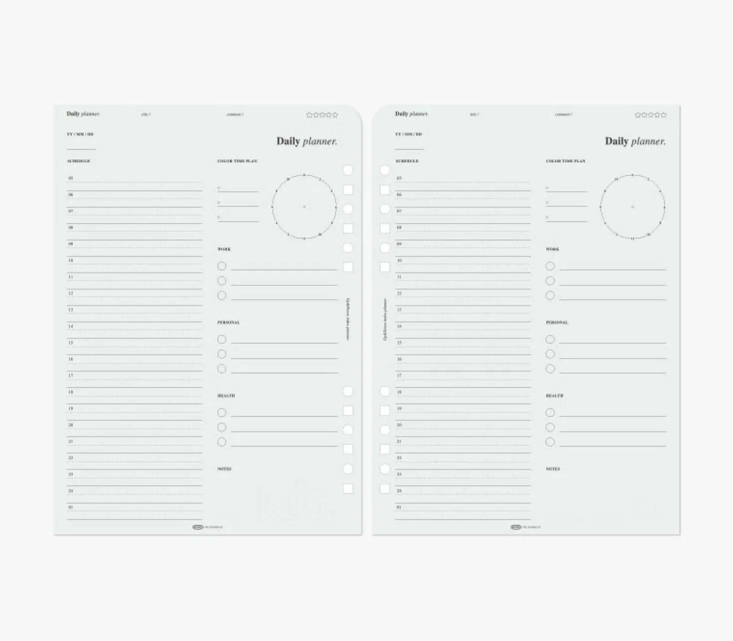 Up&Down Index 6 Ring A5 Planner Refill