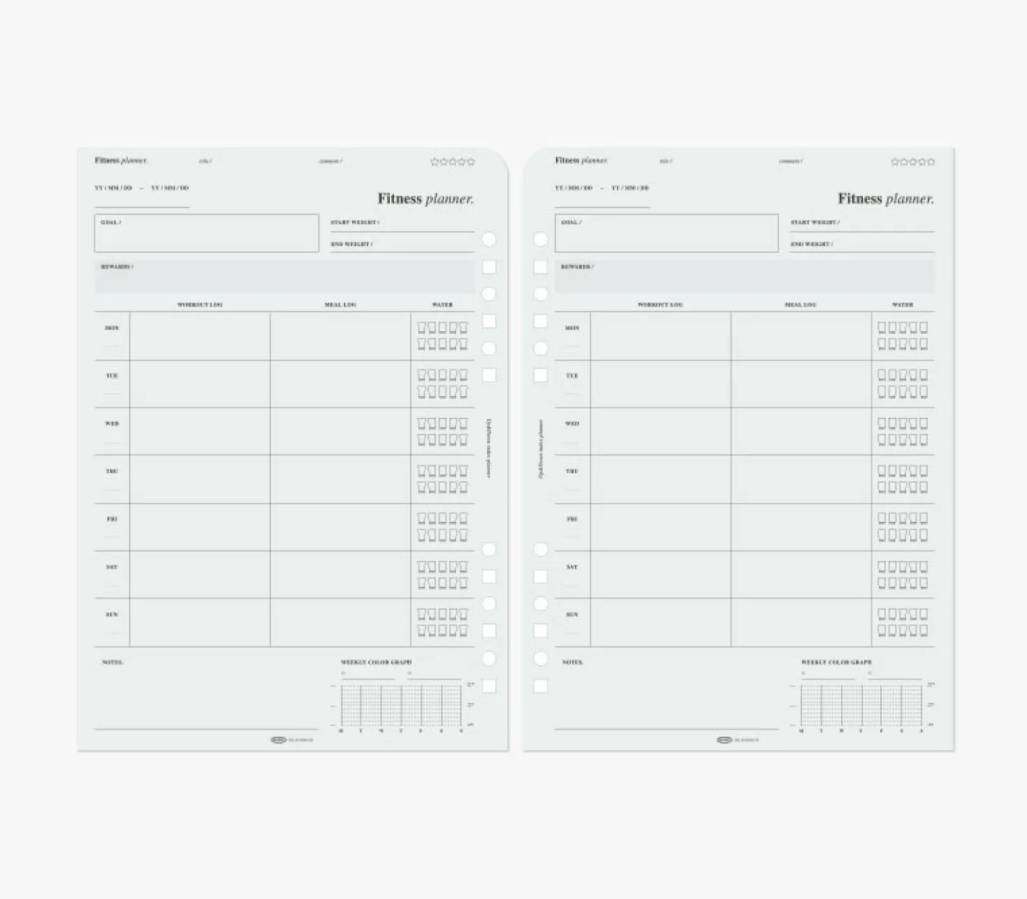 Up&Down Index 6 Ring A5 Planner Refill