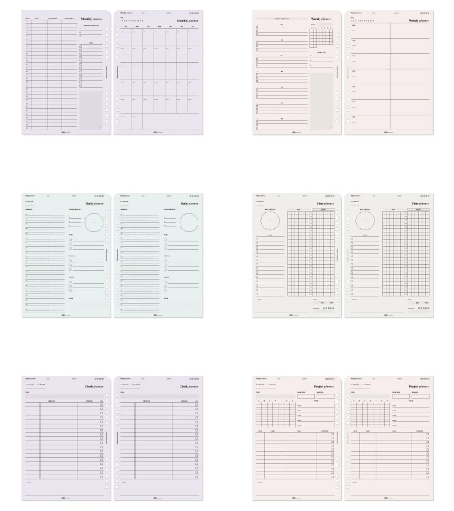 Up&Down Index 6 Ring A5 Planner Refill