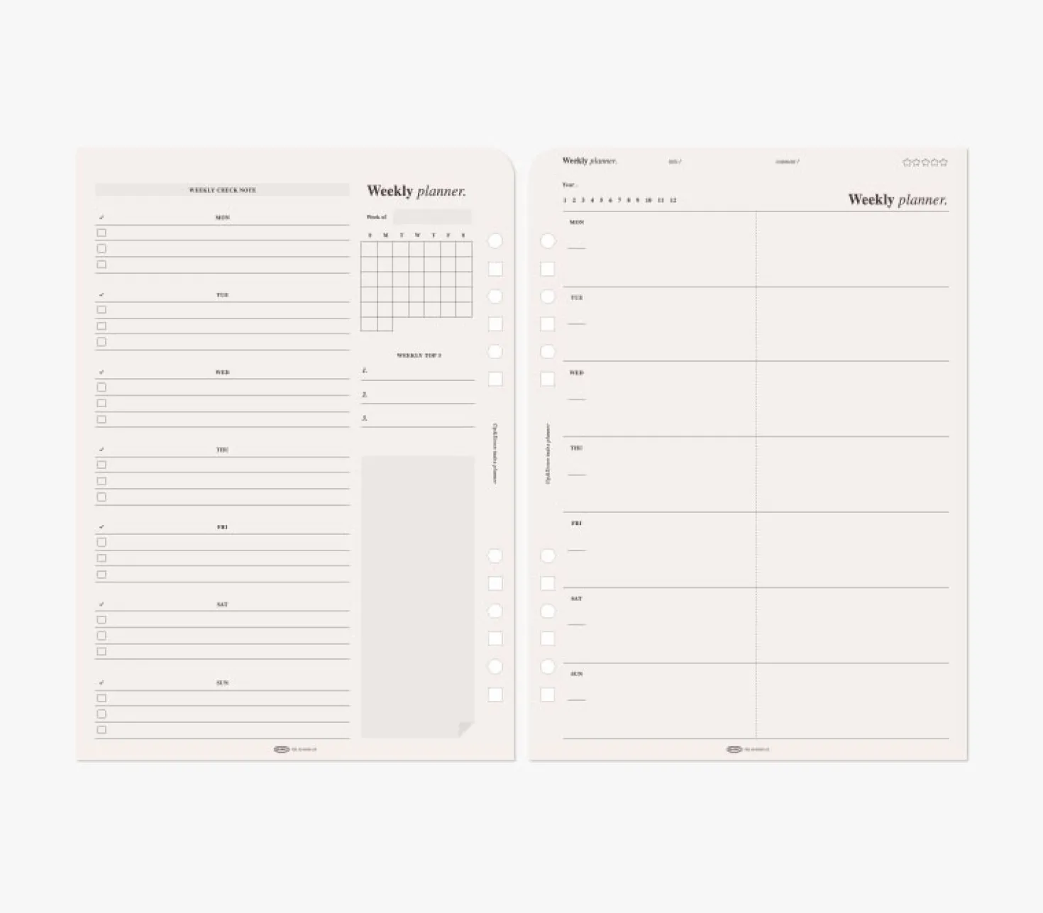 Up&Down Index 6 Ring A5 Planner Refill