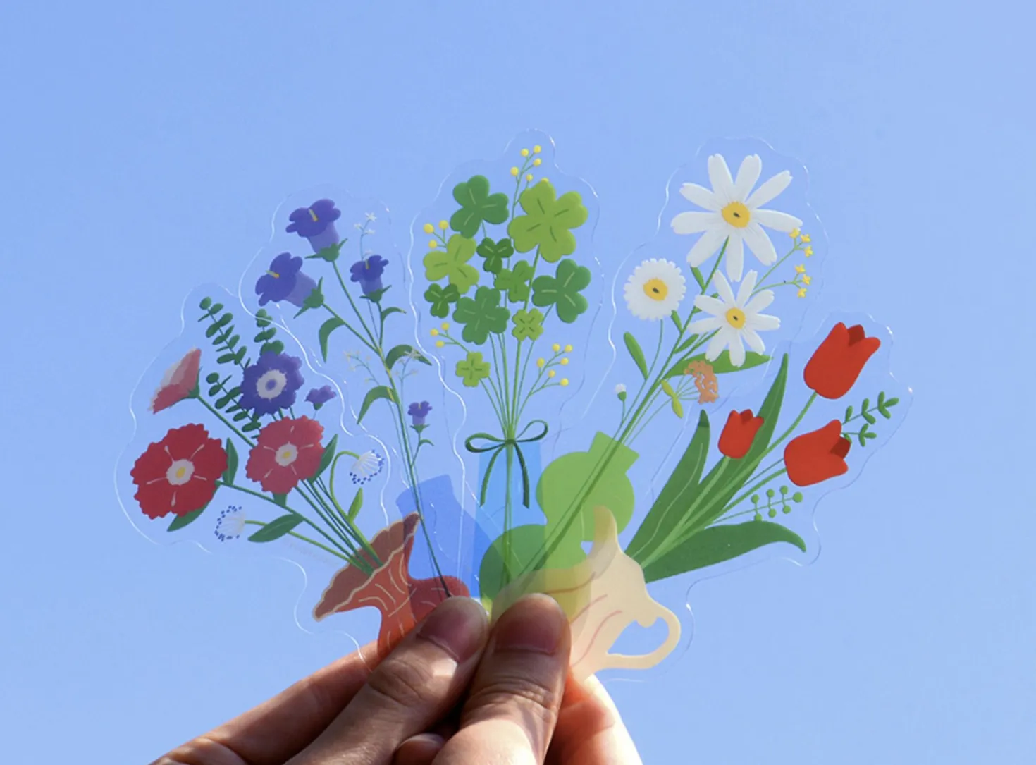 Vase Flower Clear Bookmark