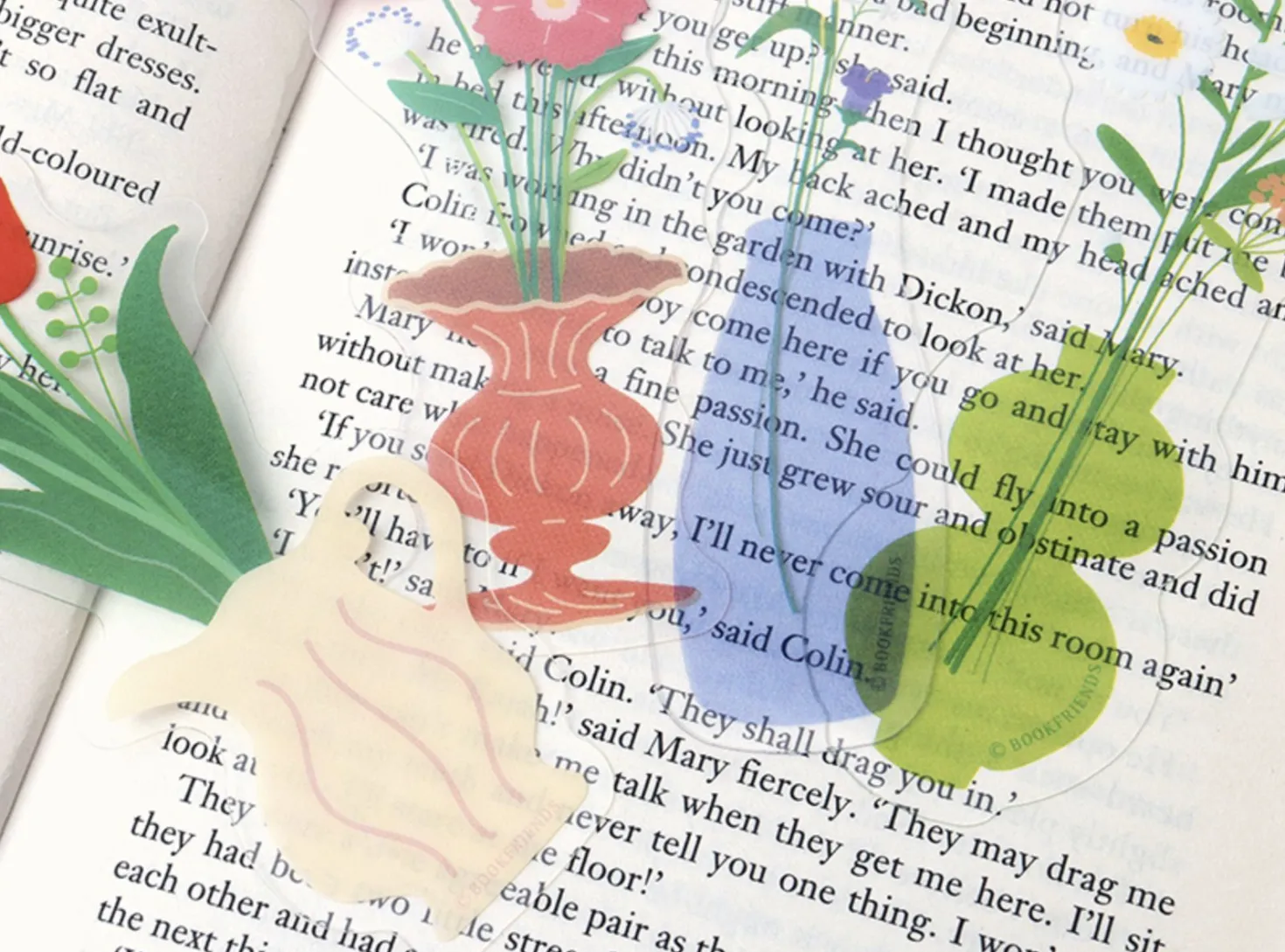 Vase Flower Clear Bookmark