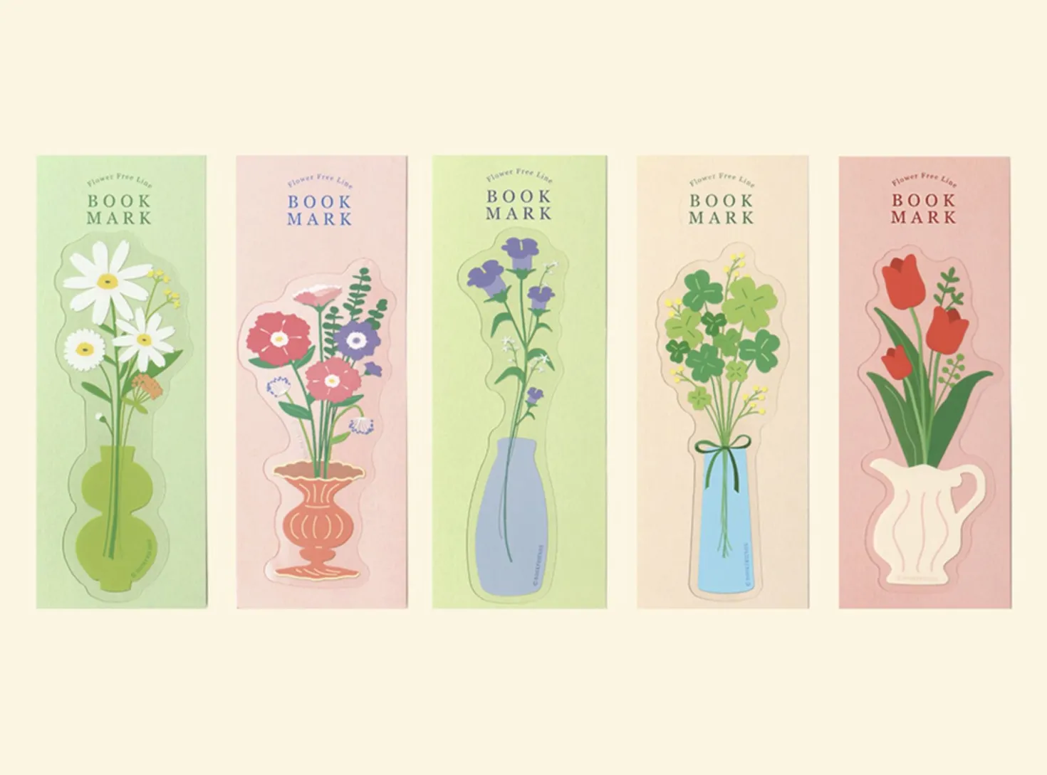 Vase Flower Clear Bookmark