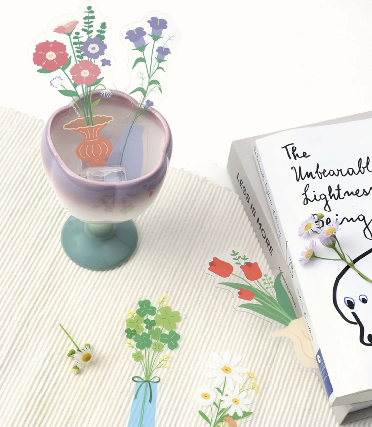 Vase Flower Clear Bookmark