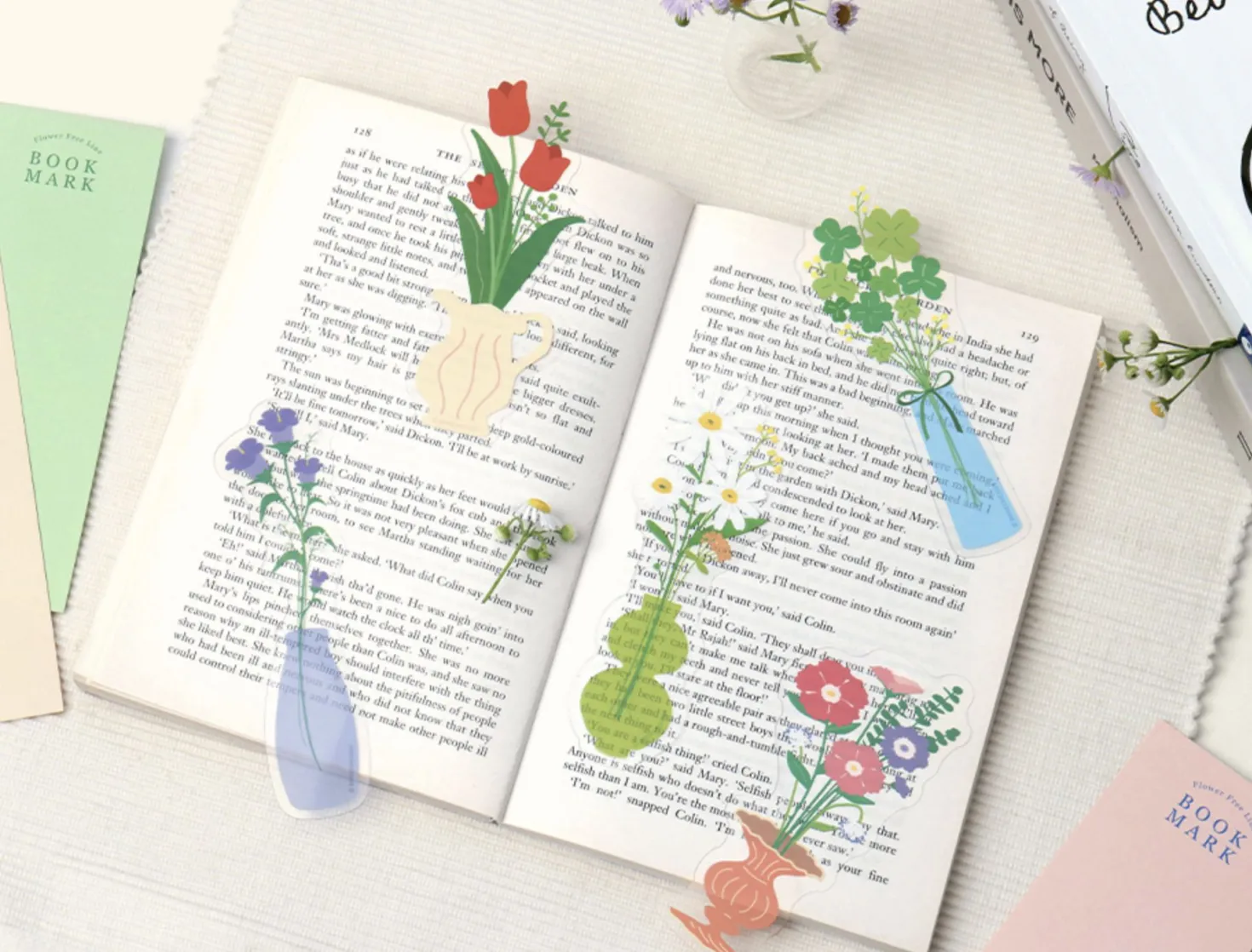 Vase Flower Clear Bookmark