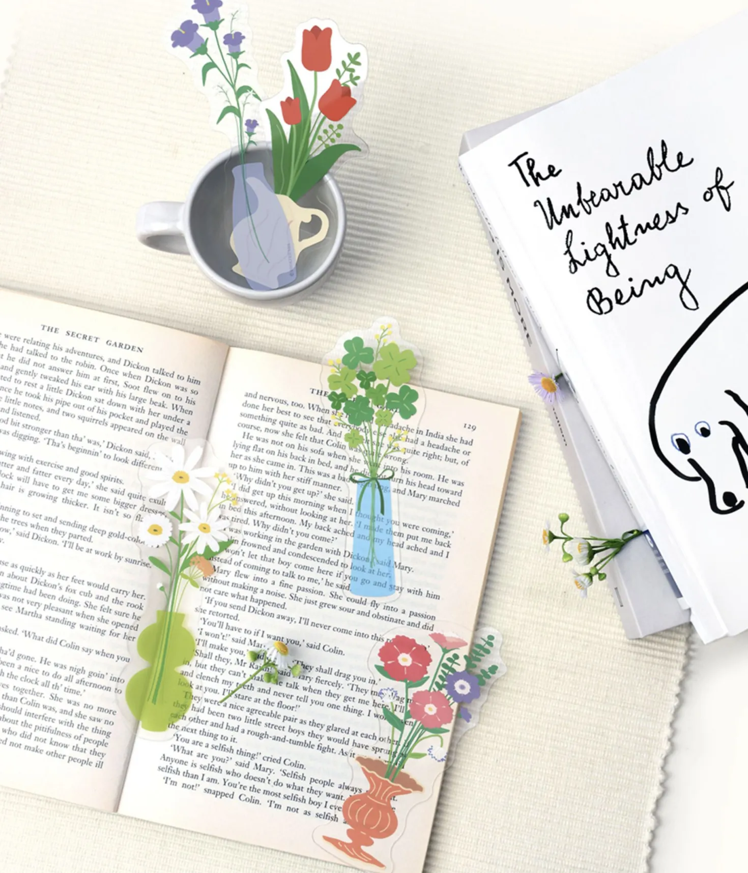 Vase Flower Clear Bookmark
