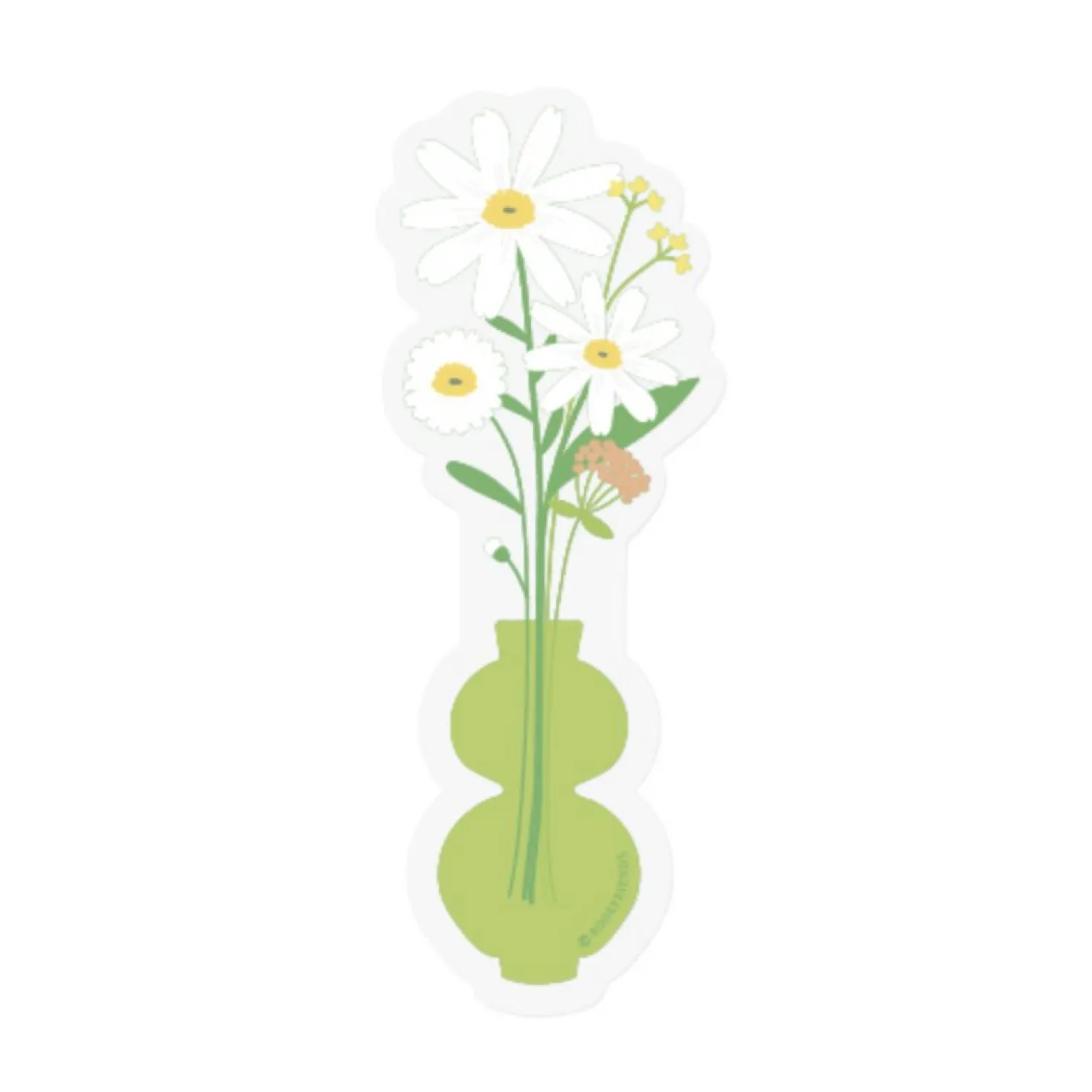 Vase Flower Clear Bookmark