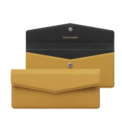 Vegan Leather Button Envelope Pouch