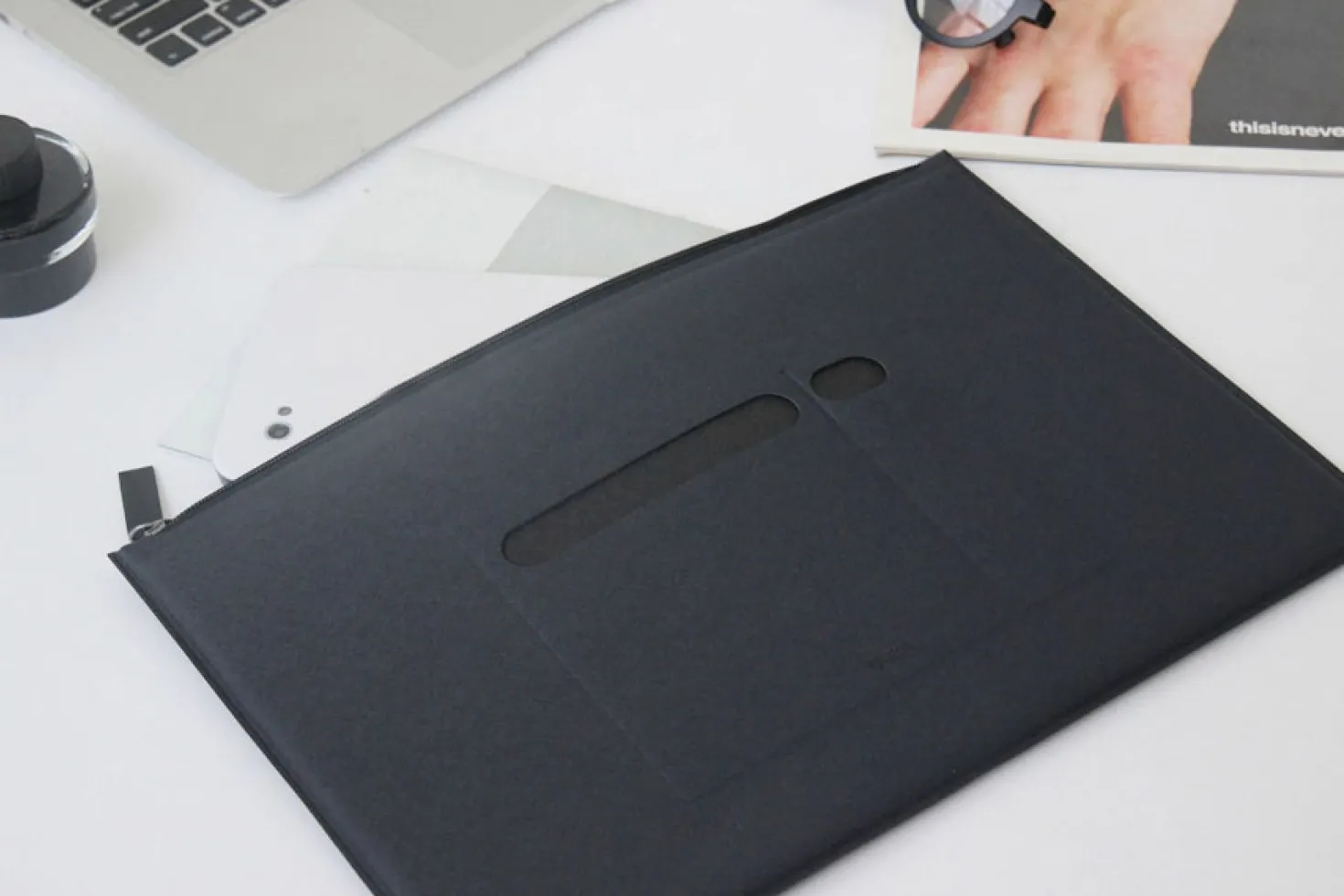 Vegan Leather 13 in. Laptop Clutch