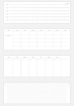 Vegan Leather Simple Semi Year Weekly Planner