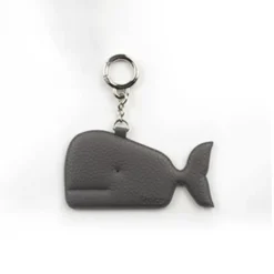 Whale Vegan Leather Key Ring