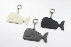 Whale Vegan Leather Key Ring