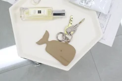 Whale Vegan Leather Key Ring