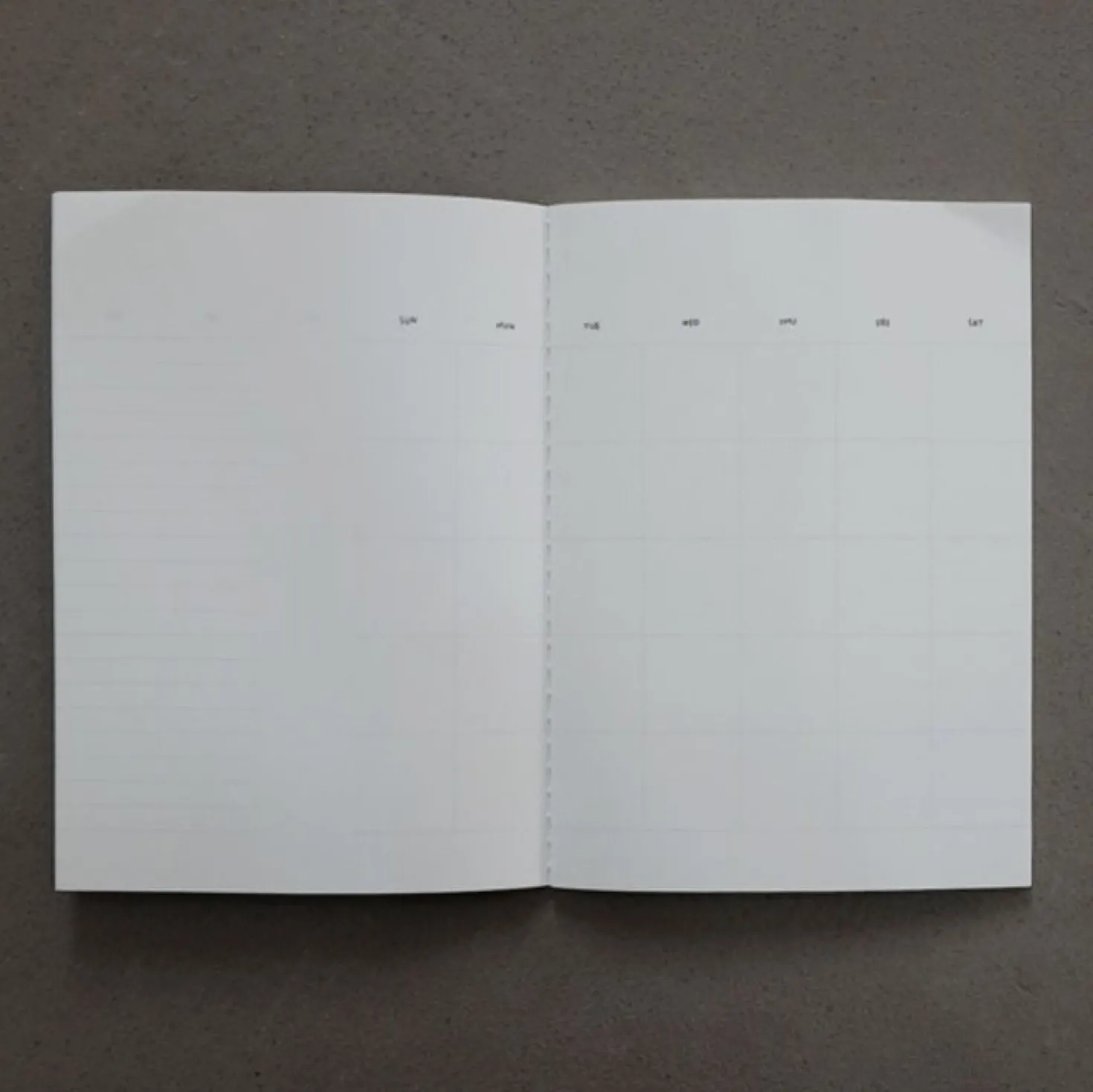 White Stitched Monthly Planner