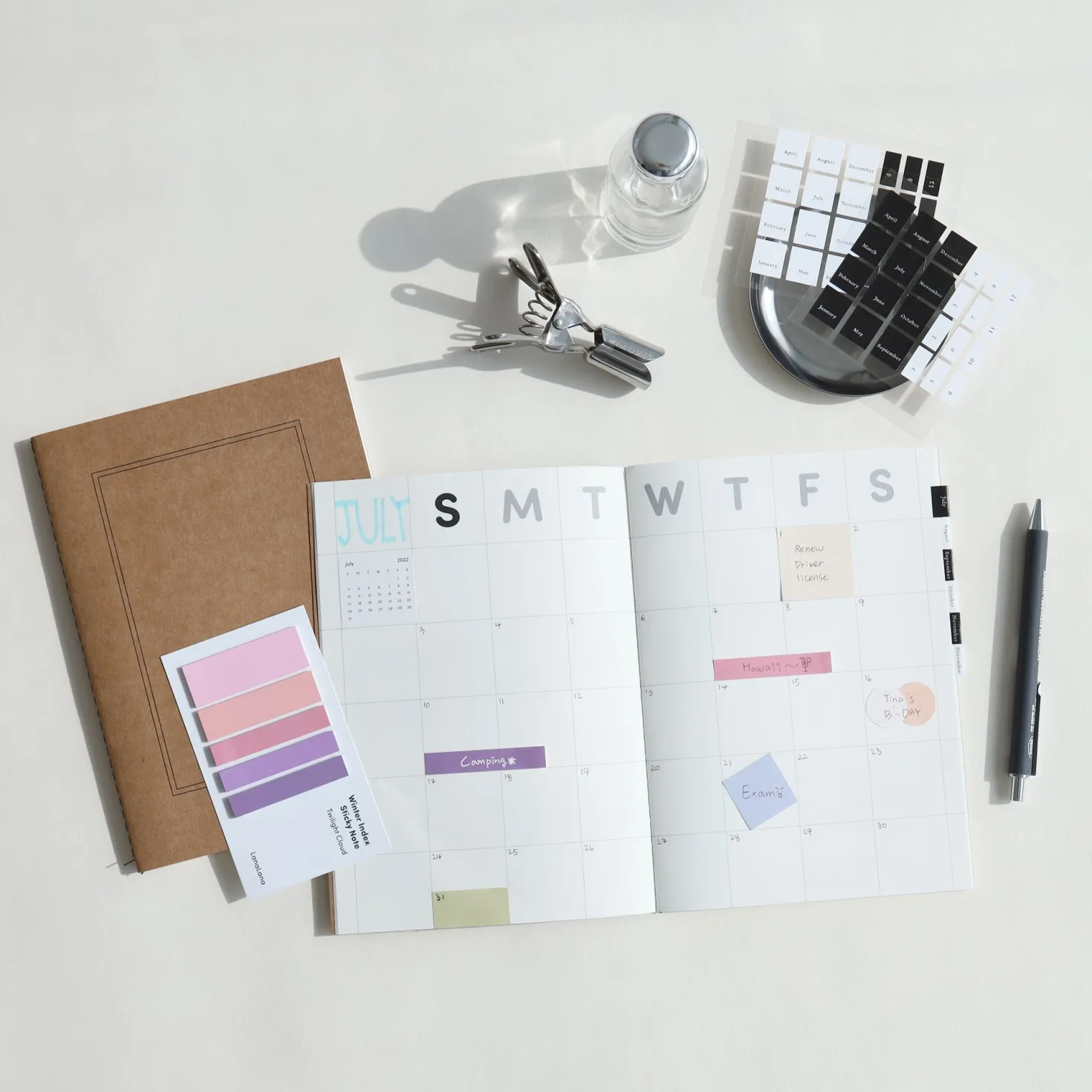 Winter Index Sticky Note