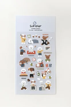 Work and Work Deco Sticker