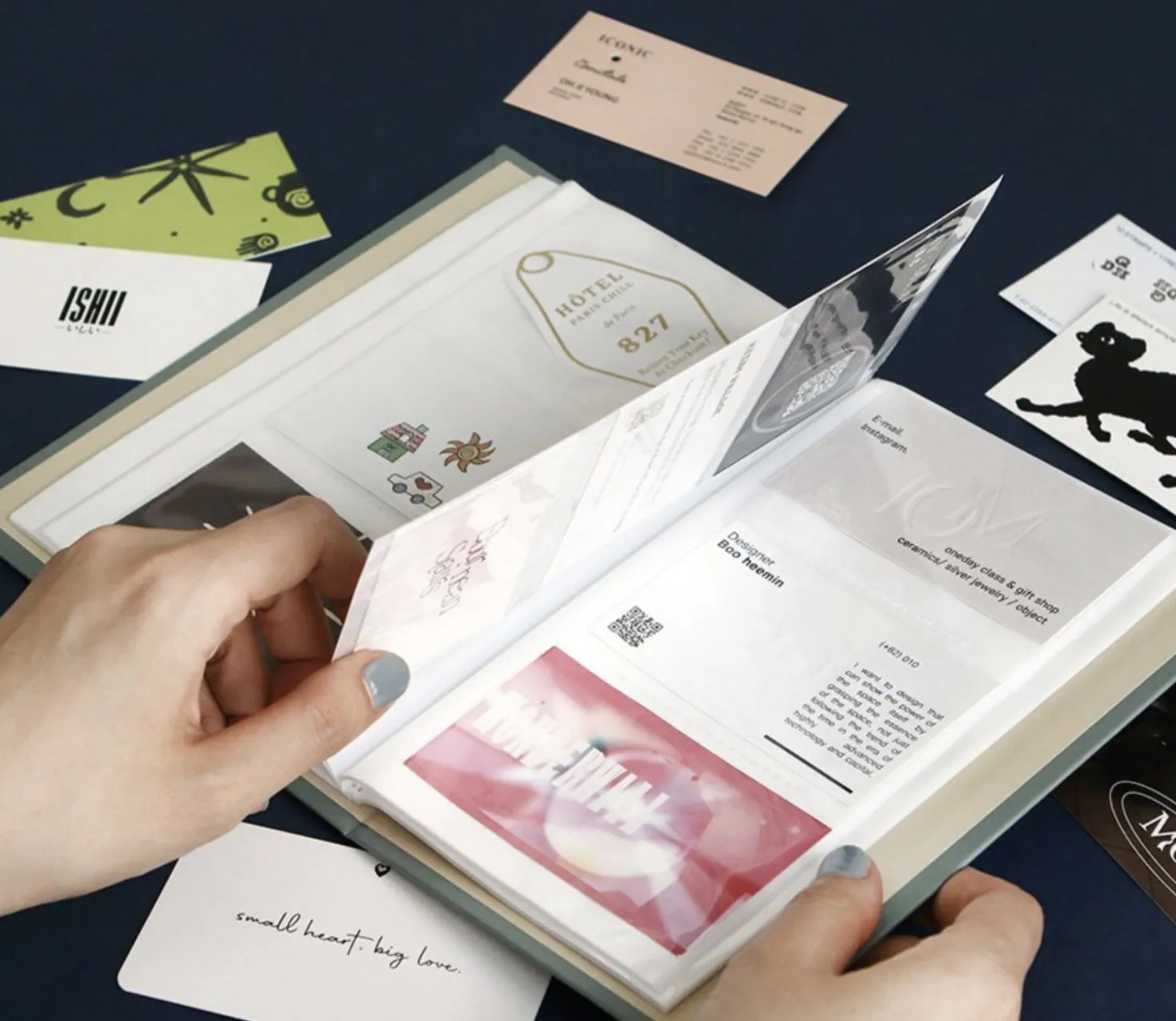Work in Flow Business Card Book