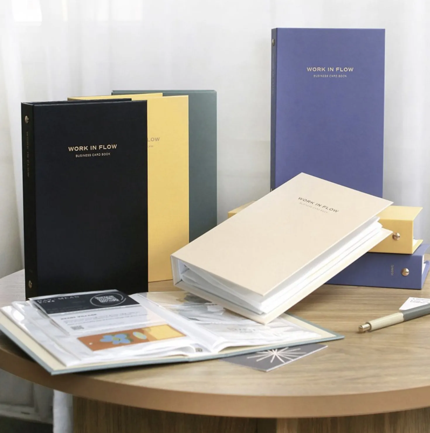 Work in Flow Business Card Book