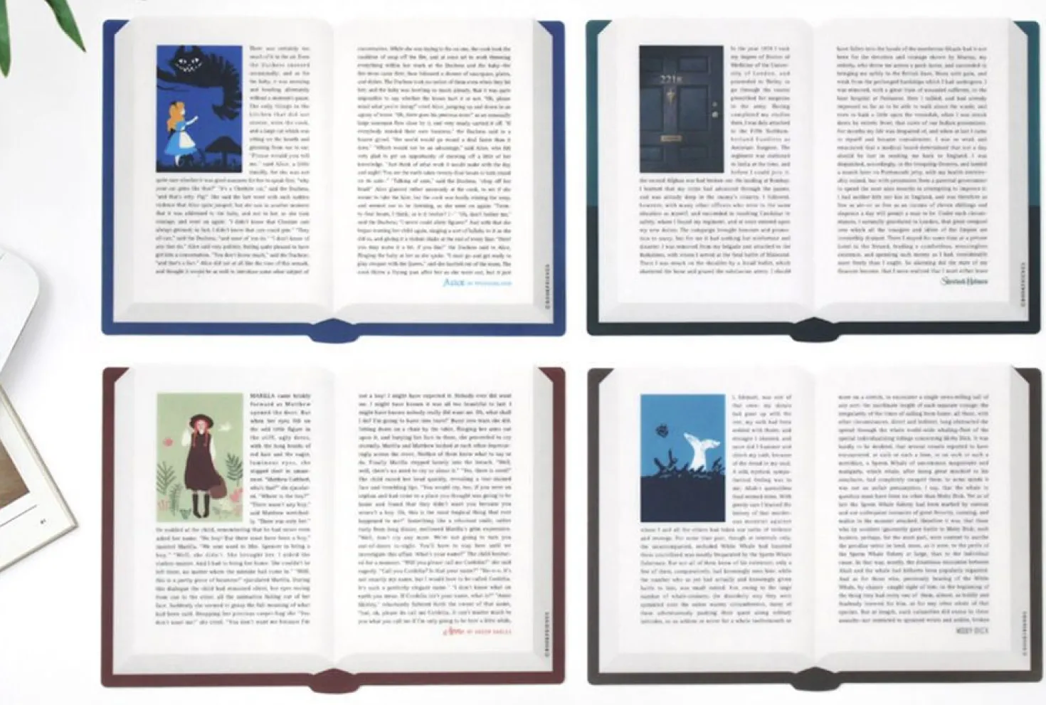 World Literature Opened Book Mouse Pad