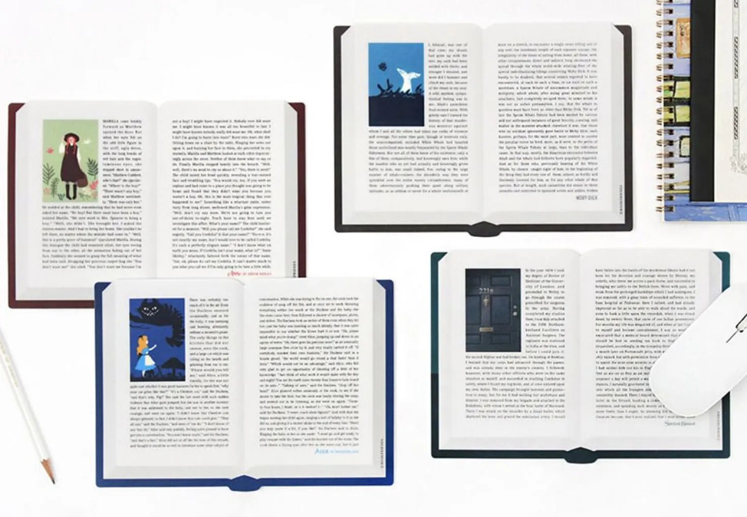 World Literature Opened Book Mouse Pad