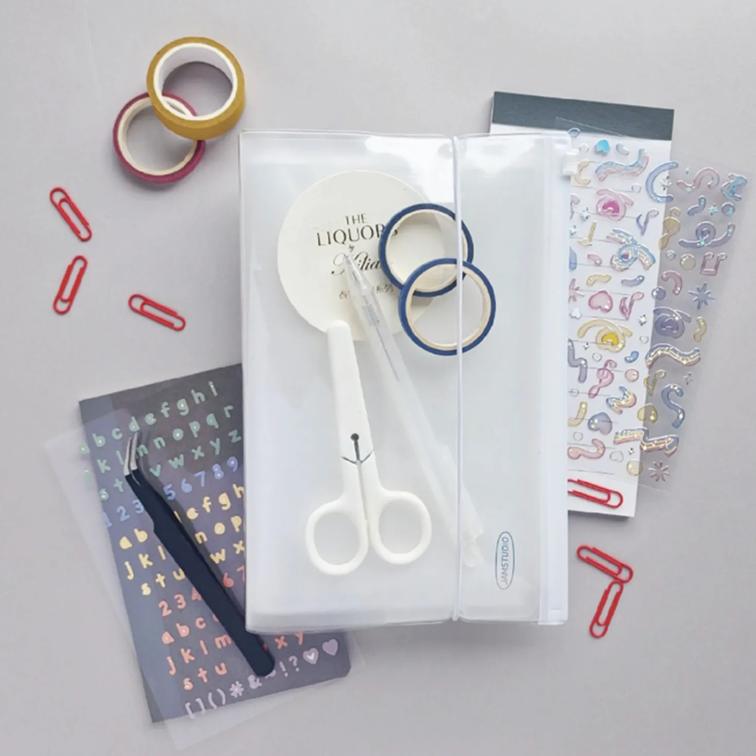 Zipper Sticker Pocket Binder
